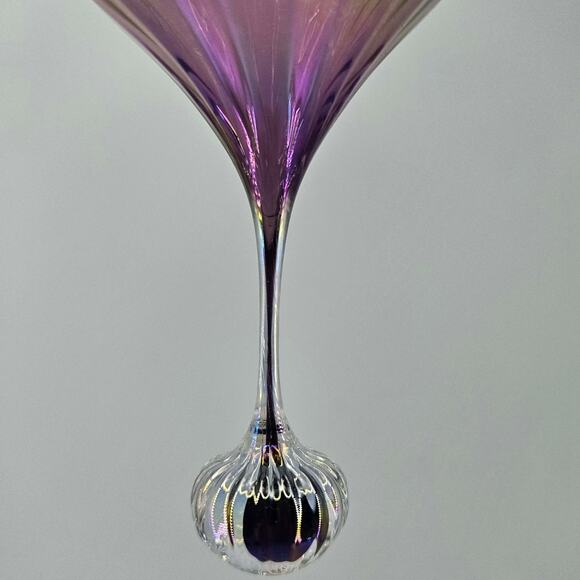 Hand Blown Glass delicate iridescent ornament Suncatcher 6" - Picture 3 of 3